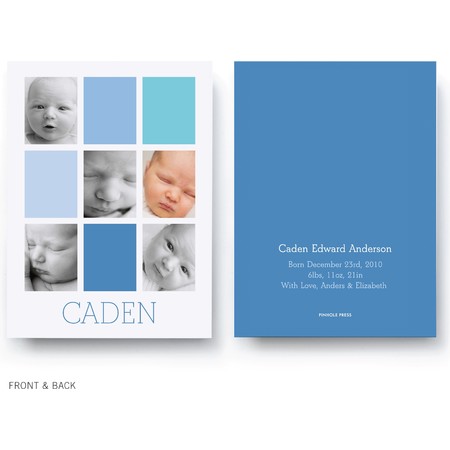 Color Collage Birth Announcement