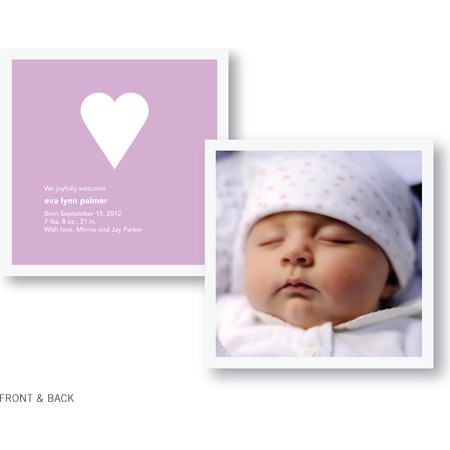 Sweet Heart Birth Announcement