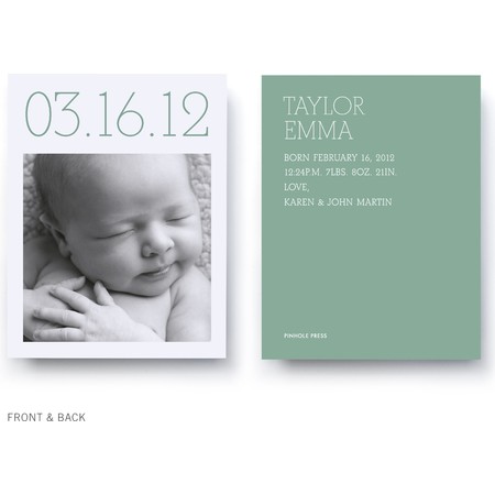 Day And Date Birth Announcement