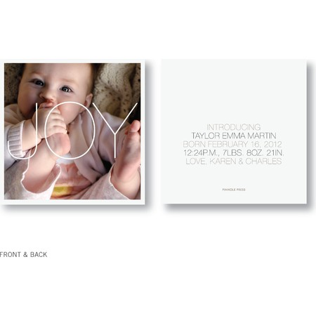 Joy Birth Announcement