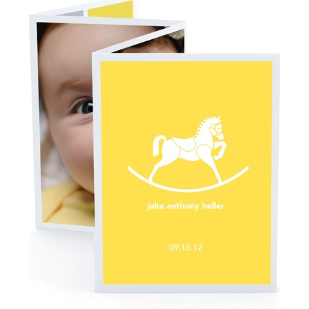 Rocking Horse Accordion Birth Announcement
