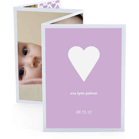 Sweet Heart Accordion Birth Announcement