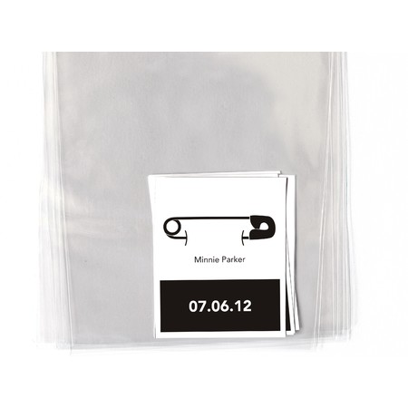 B&W Diaper Pins Goodie Labels & Bags