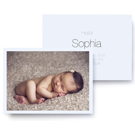 Minimalist Chic Birth Announcement