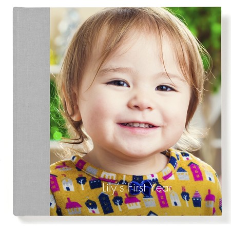 Square Layflat Photo Book with Modern Font