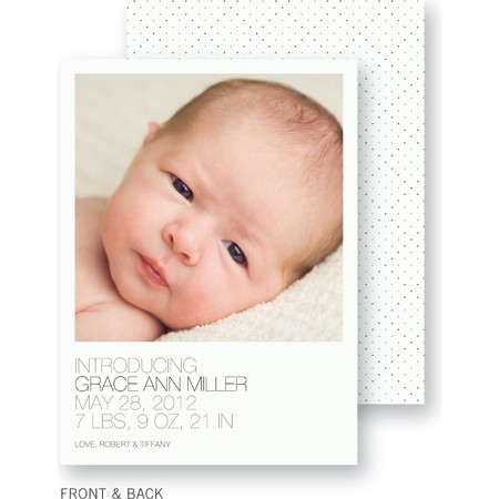 Chenille Dots Birth Announcement