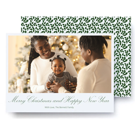 Green Vines Holiday Photo Card