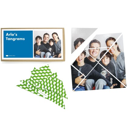 Blue & Green Photo Tangram Puzzles