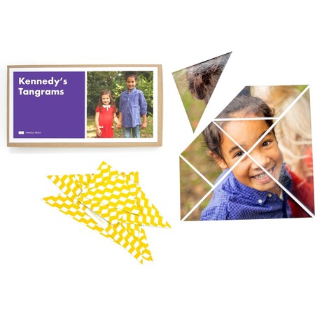 Purple & Yellow Photo Tangram Puzzles