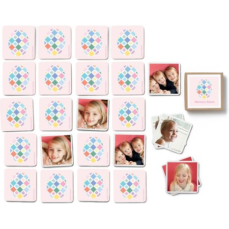 Pink Easter Egg Photo Memory Game