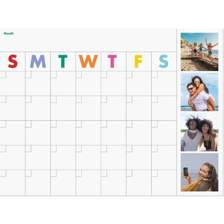 Colorful Dry Erase Decal Calendar, Medium