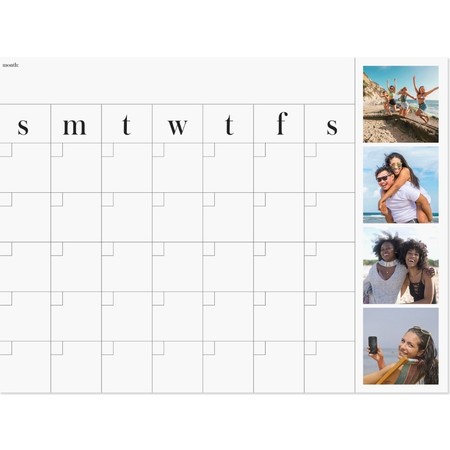 Dry Erase Classic Wall Decal Calendar, Medium or Small