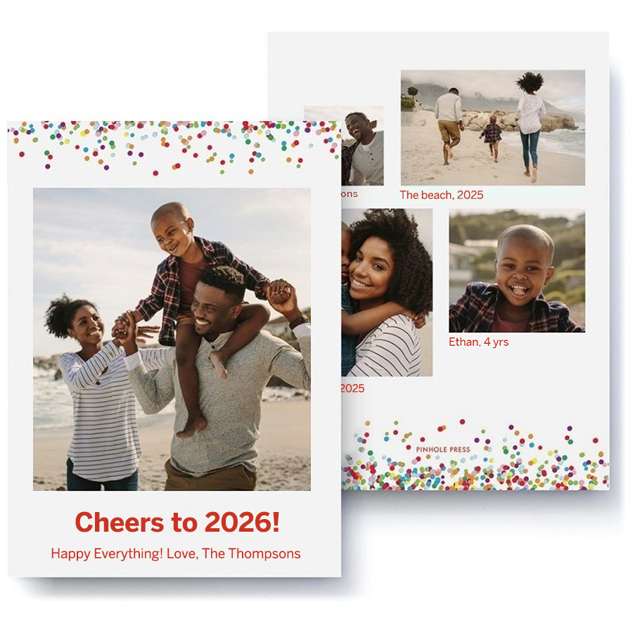 New Year Confetti Photo Card