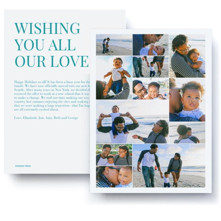 Holiday Letter Collage Photo Card