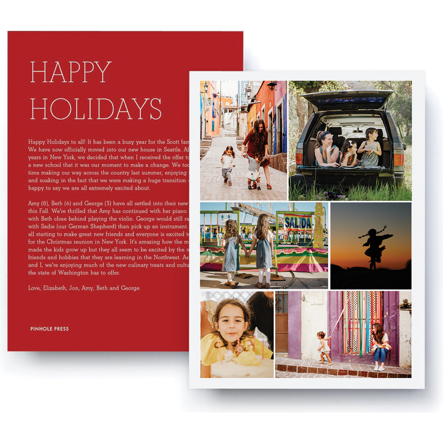 Holiday Letter Collage Photo Card