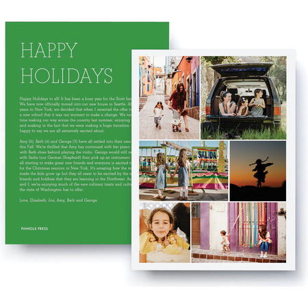 Holiday Letter Collage Photo Card