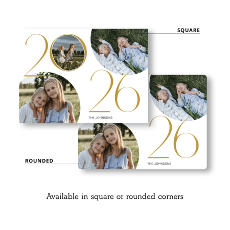 Modern Circle New Year Card, Product Image 03