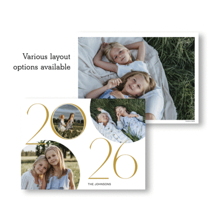 Modern Circle New Year Card, Product Image 02