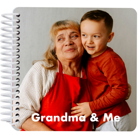 Cover Personalized Grandma and Me board book cover featuring a grandmother and grandson with the title "Grandma and Me"